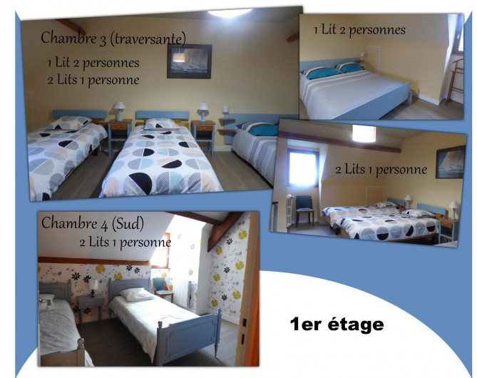 Location de vacances - Villa à Tourlaville - les chambres au 1er étage