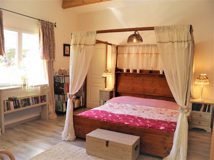 Location de vacances - Villa à Saint-Michel-d'Euzet - Chambre  2 avec lit en 180