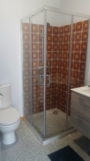 Location de vacances - Studio à Charleval - la salle d'eau comporte douche en 90 x90, lavabo et wc