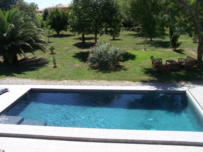 Location de vacances - Mas à Elne - piscine avec parc