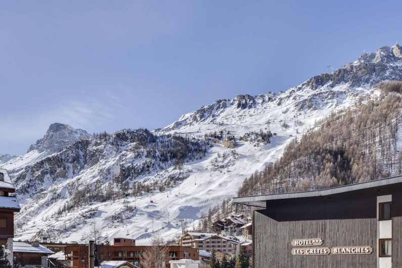 Location de vacances - Appartement à Val-d'Isère - Vue depuis le Balcon en Hiver coté Sud Ouest