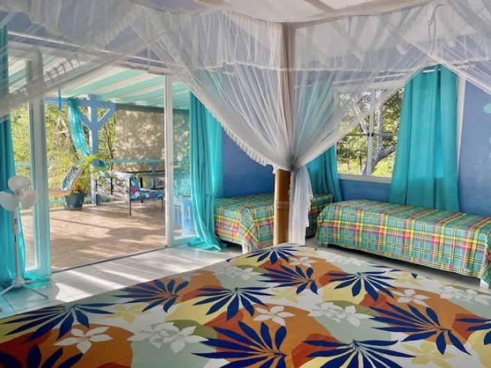 Location de vacances - Gîte à Le Gosier - Terrasse privée de la chambre XXL de 50m2 sans vis à vis