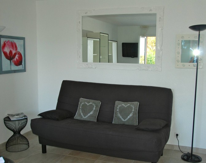 Location de vacances - Appartement à Saint-Aygulf - un canapé confortable...