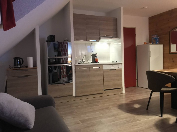 Location de vacances - Appartement à Saint-Sorlin-d'Arves - Séjour cuisine