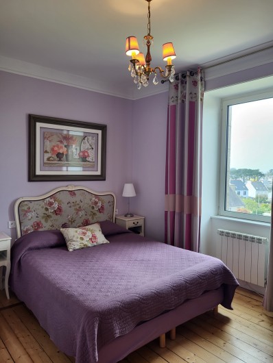 Location de vacances - Chambre d'hôtes à Ploudalmézeau - chambre Violette  salle de bain privative