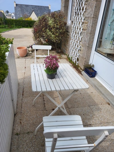 Location de vacances - Chambre d'hôtes à Ploudalmézeau - terrasse maison du gardien