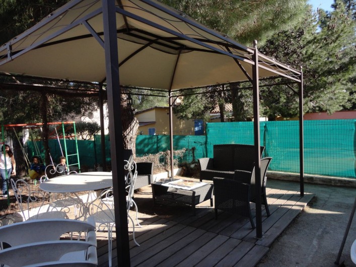 Location de vacances - Villa à Argelès Plage - salon de jardin  tres agreable au petit dejeuner