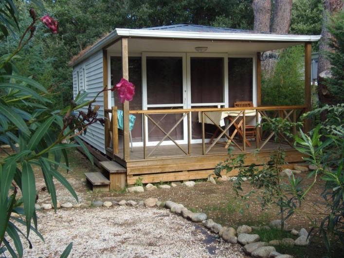 Location de vacances - Camping à Sorède - Mobil-home les Acacias 28 m² - 2 chambres - terrasse 8 m