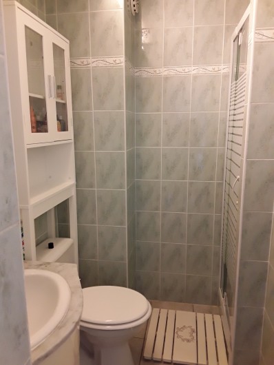 Location de vacances - Appartement à Agde - salle d'eau : douche - lavabo & meubles -WC