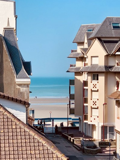 Location de vacances - Appartement à Wimereux - Vue de la Mer de la terrasse à 50 mètre de l'appartement