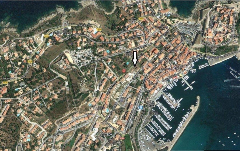 Location de vacances - Appartement à Calvi - Situation près de la zone piétonne, commerces et restaurants du port