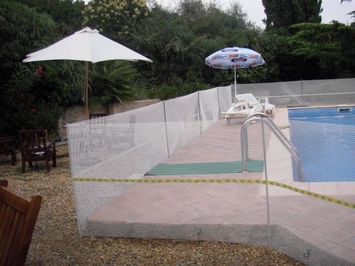 Location de vacances - Villa à Mandelieu-la-Napoule - possibilité de mettre un grillage de protection autour de la piscine si enfants