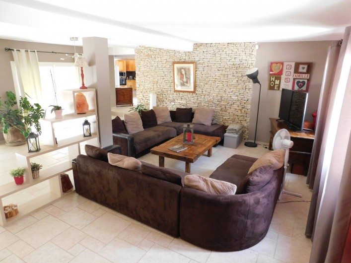Location de vacances - Villa à Roquebrune-sur-Argens - Grand Salon TV