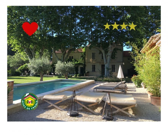 Location de vacances - Mas à Saint-Rémy-de-Provence - Mas des pampres, 4 étoiles, Label Gîtes de France