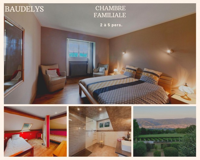 Location de vacances - Chambre d'hôtes à Pont-de-Larn - Suite "Familiale" de 2 à 5 personnes (ensemble de 2 chambres )