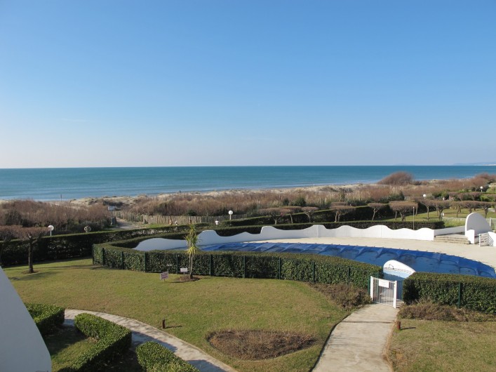 Location de vacances - Appartement à La Grande-Motte - Vue mer, orientation sud, sud-ouest