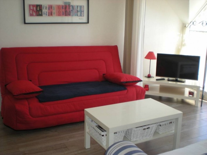Location de vacances - Appartement à Perros-Guirec - Séjour-Salon, coin télé