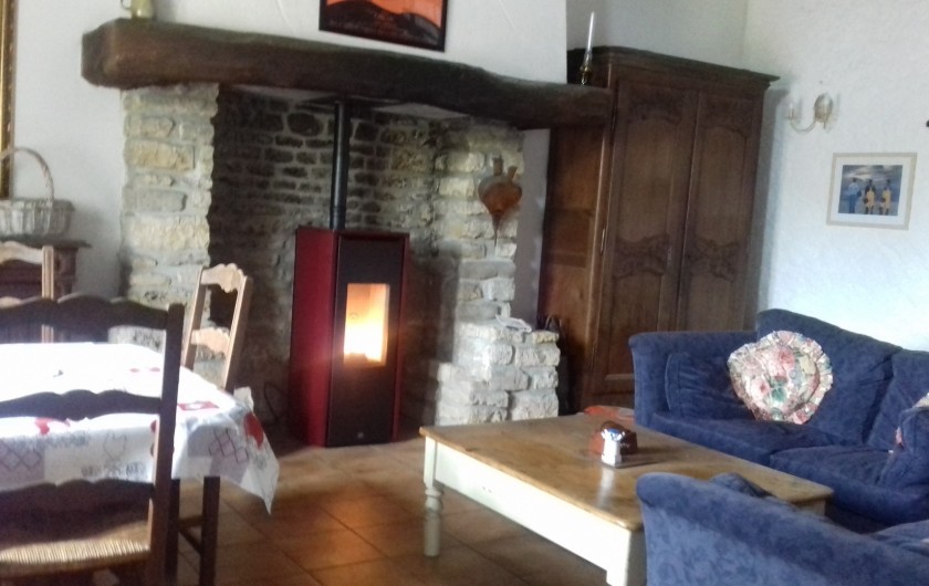 Location de vacances - Gîte à Picauville - Un poêle à granulés vous maintiendra la maison au chaud pendant vos balades