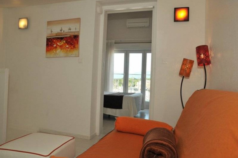 Location de vacances - Appartement à Saint-Cyprien Plage - Duplex, Canapé lit 140 chambre mezzanine