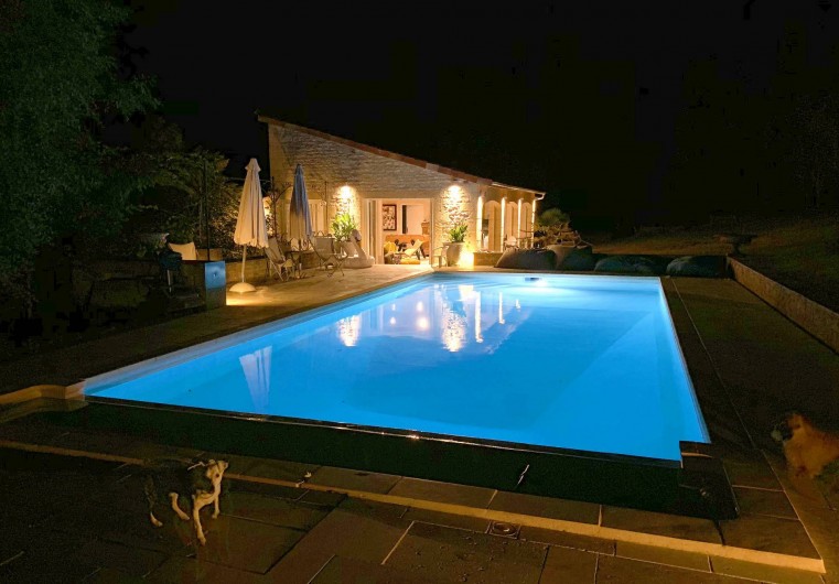 Location de vacances - Villa à Simeyrols - Piscine/Spa chauffés +abri plat sécurise le bassin & assure 30°C pdt 7mois