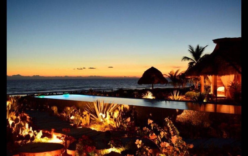 Location de vacances - Chambre d'hôtes à Puerto Escondido - Coucher de soleil