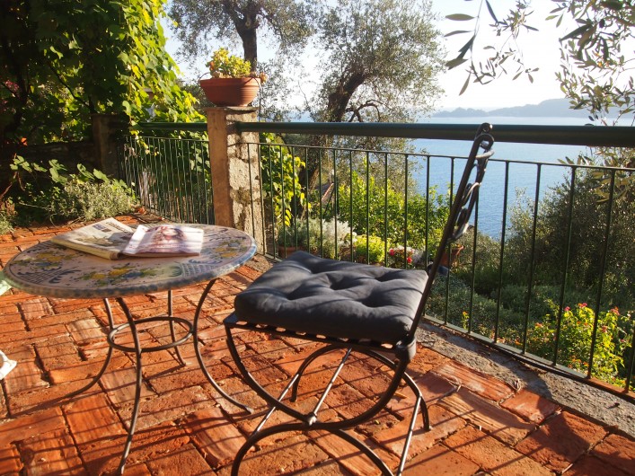 Location de vacances - Villa à Zoagli - Deuxieme terrasse pour un cafe et la lecture