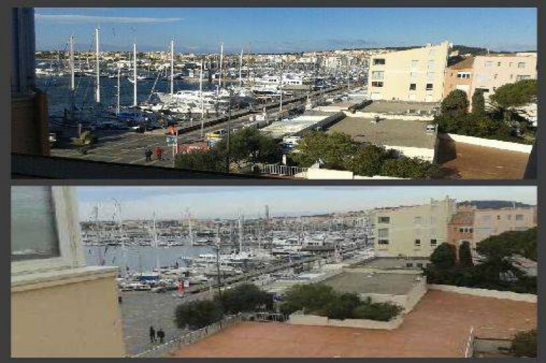Location de vacances - Appartement à Agde - vue de la terrasse et de la salle à manger